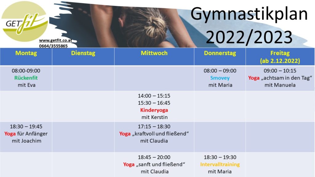 Gymnastikplan 2022/2023